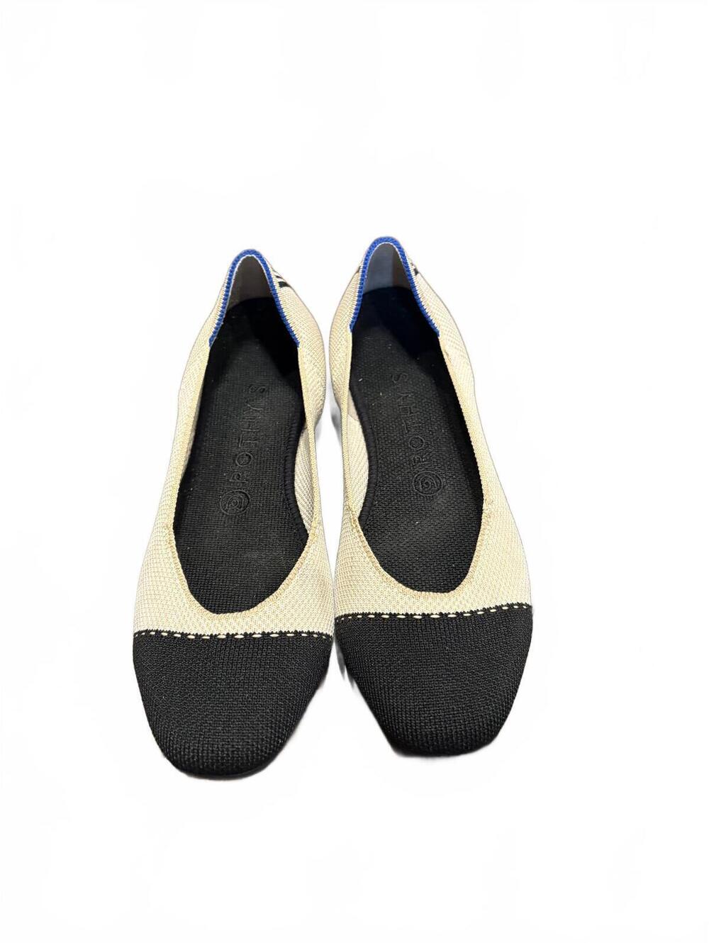Rothy's The square ballet flat in tuxedo  8.5